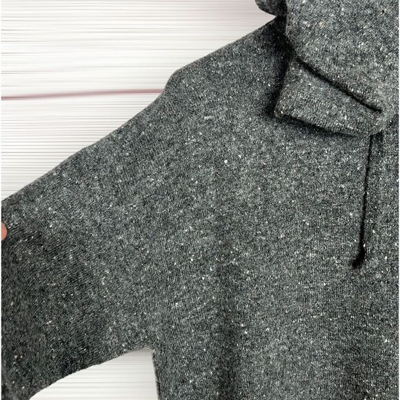 SAKS FIFTH AVENUE Cashmere Gray Hooded Relaxed Fit Sweater XS - Picture 5 of 13